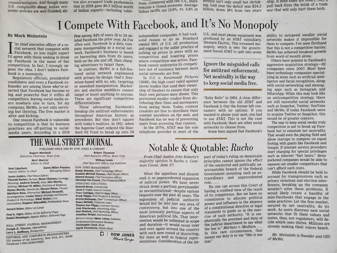 ПОСТУПАЮТ ХОРОШИЕ НОВОСТИ ИЗ США 🇺🇸⁣ ⁣⠀⁣ ⁣О нашей компания в Силиконовой Долине — MeWe, в которой я