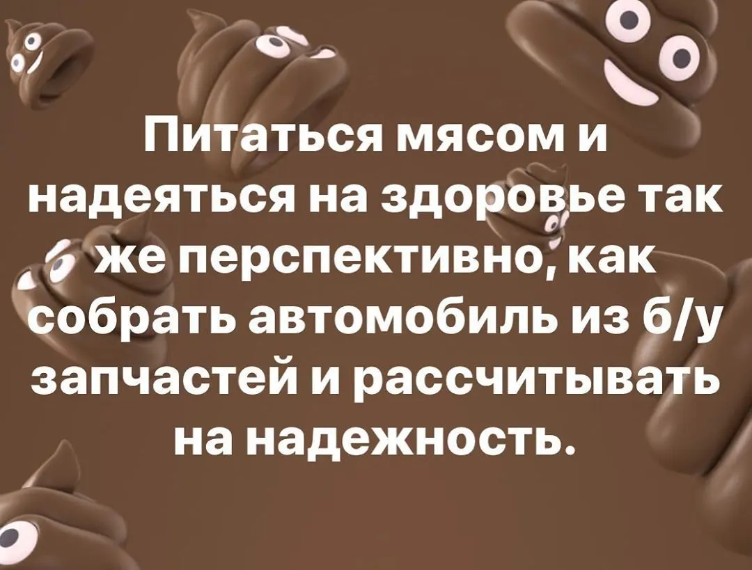 Питаться мясом и надеяться на здоровье так же перспективно, как собрать автомобиль из б/у запчастей и рассчитывать на