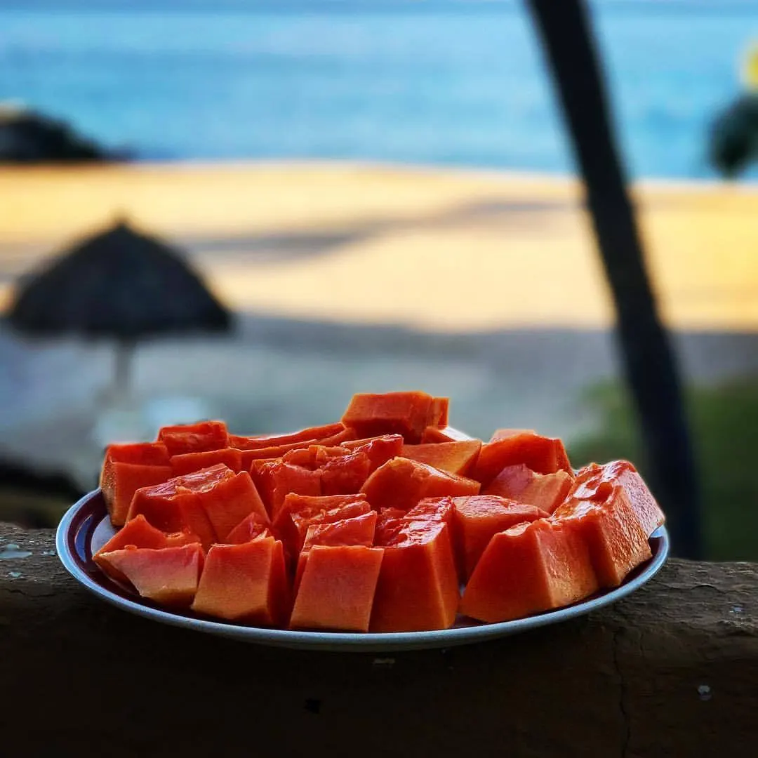 МОЙ ЗАВТРАК СЕГОДНЯ. ПАПАЙЯ! Спасибо любимой жене Тане!!! ❤️😍🌵 (at Los Tules Mexican Resort Hotel)