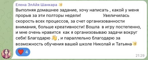 Отзыв Елена ЭлАйя Шанкара об участии в MetaGame™, сезон №28